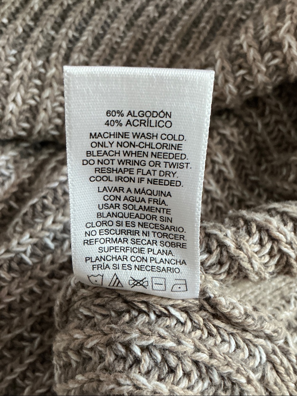 Ellen Tracy Marled Crewneck Sweater, Oatmeal Marl, Size Large - Picture 16 of 16